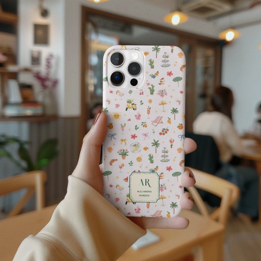 Personalisiertes Wasserfarben-Monogramm für den So Case-Mate iPhone Hülle