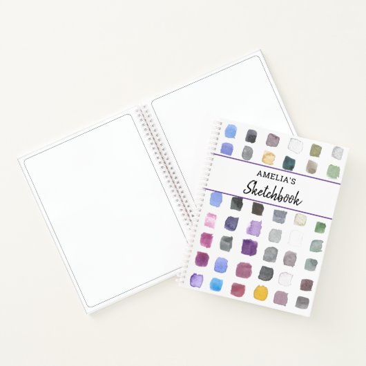 Personalisiertes Wasserfarben-Muster Notizblock (Innenseite)