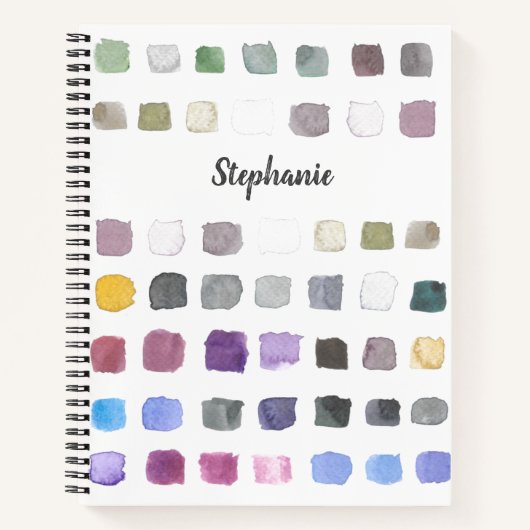 Personalisiertes Wasserfarben-Muster Notizblock (Vorderseite)