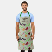 Personalisiertes Wasserfarben Pflanzenmuster Schürze (Getragen)