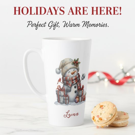 Personalisiertes Wasserfarben-Weihnachtsgeschenk Milchtasse