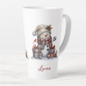 Personalisiertes Wasserfarben-Weihnachtsgeschenk Milchtasse (Rechte Ecke)