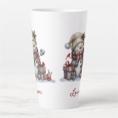 Personalisiertes Wasserfarben-Weihnachtsgeschenk Milchtasse (Vorderseite)
