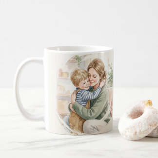 Personalisiertes Wasserfarbenbild einer Mutter, di Kaffeetasse