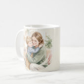 Personalisiertes Wasserfarbenbild einer Mutter, di Kaffeetasse (Vorderseite Links)