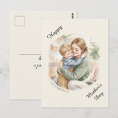 Personalisiertes Wasserfarbenbild einer Mutter, di Postkarte (Vorne/Hinten)