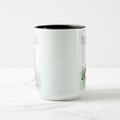 Personalisiertes Wasserfarbenbild eines Saint Bern Tasse (Zentrum)
