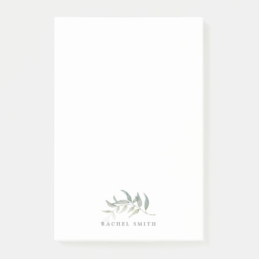 personalisiertes Wasserfarbenblatt Post-it Klebezettel (Vorderseite)