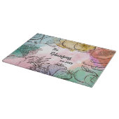 Personalisiertes Wasserfarbenfrucht Schneidebrett (Ecke)