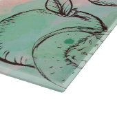 Personalisiertes Wasserfarbenfrucht Schneidebrett (Ecke)