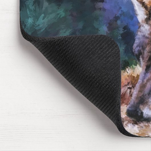 Personalisiertes Wasserfarbenlackiertes Wolf Wildt Mousepad (Ecke)