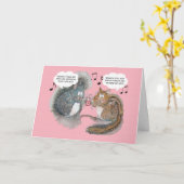 Personalisiertes Wasserfarbenscheitel und Chipmunk Karte (Gelbe Blume)