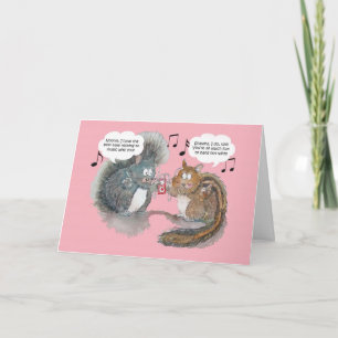 Personalisiertes Wasserfarbenscheitel und Chipmunk Karte