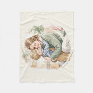 Personalisiertes Wasserfarbgemälde einer Mutter, d Fleecedecke
