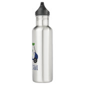 Personalisiertes Wasserflasche für Navy & Green Go Edelstahlflasche (Rechts)