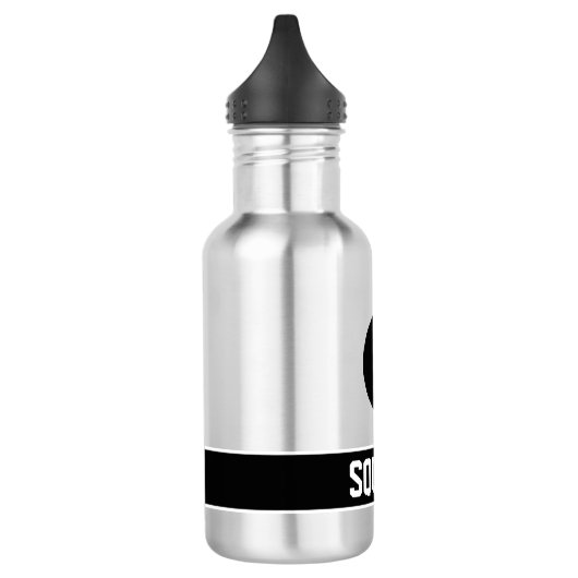 Personalisiertes Wasserflaschengeschenk für Squash Edelstahlflasche (Links)