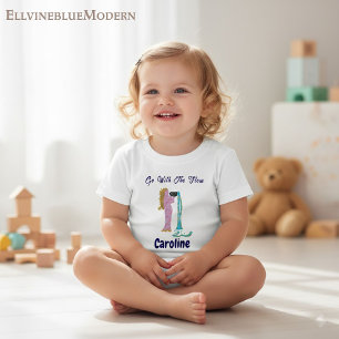Personalisiertes Wassermann-Zodiak-Impressionist-K Baby T-shirt