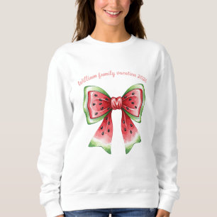 Personalisiertes Wassermelone-Coqueuse-Schleifenba Sweatshirt