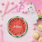 Personalisiertes Wassermelone Pappteller (Party)