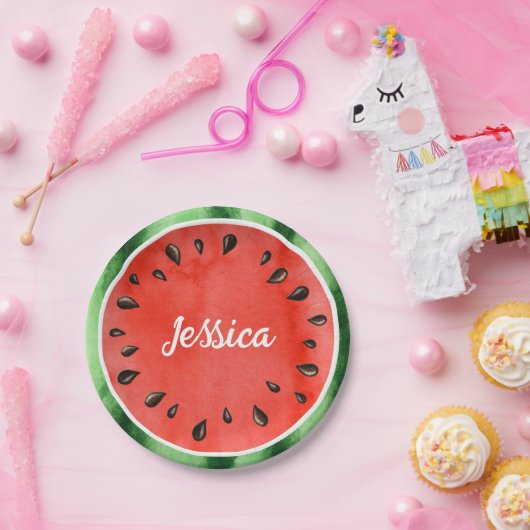 Personalisiertes Wassermelone Pappteller (Party)