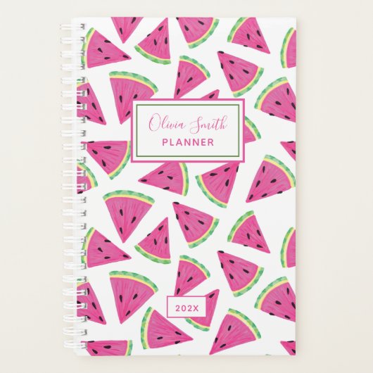 Personalisiertes Wassermelonen-Muster Planer (Vorderseite)