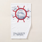 Personalisiertes Wasserschiff Badhandtuch Set (Handtuch)