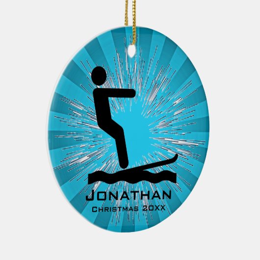 Personalisiertes Wasserski Ornament (Rechts)