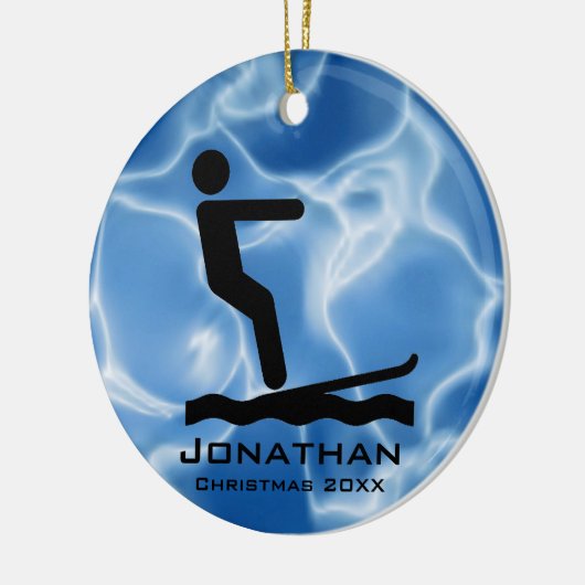 Personalisiertes Wasserski Ornament (Links)