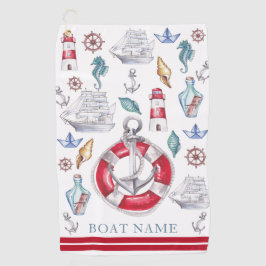 Personalisiertes Wassersportzentrum Golfhandtuch