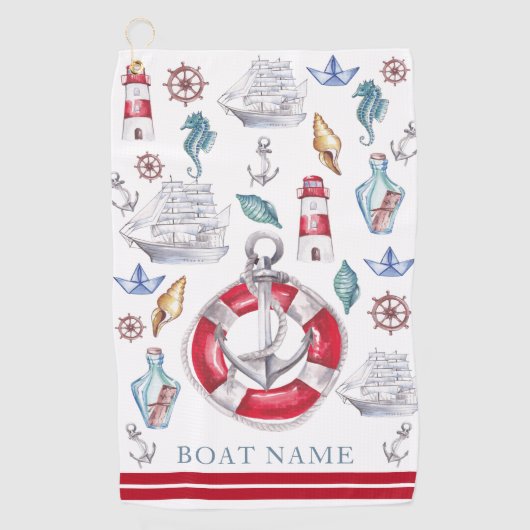 Personalisiertes Wassersportzentrum Golfhandtuch (Vorderseite)