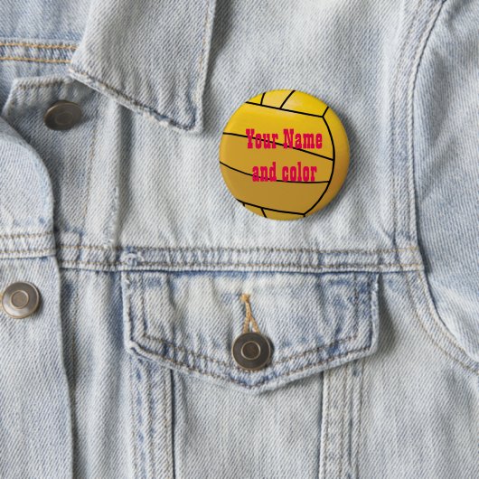 Personalisiertes Water Polo Ball Name Button (Beispiel)