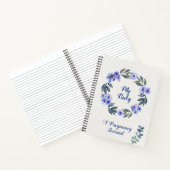 Personalisiertes Watercolor Floral Pregnation Jour Notizblock (Innenseite)