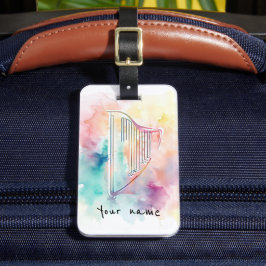 Personalisiertes Watercolor Harn Gepäckstück Gepäckanhänger