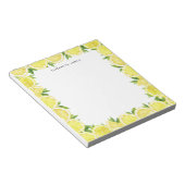Personalisiertes Watercolor Lemon Greenery Pattern Notizblock (angewinkelt)