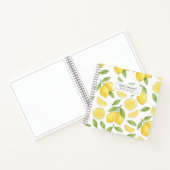 Personalisiertes Watercolor Lemon Muster Sketch Notizblock (Innenseite)