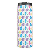 Personalisiertes Watercolor-Osterei-Muster Thermosbecher (Rückseite)