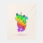 Personalisiertes Watercolor Rainbow Monogram Fleecedecke (Vorderseite)