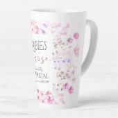 Personalisiertes Watercolor Ruby Rose Brautparty Milchtasse (Rechte Ecke)
