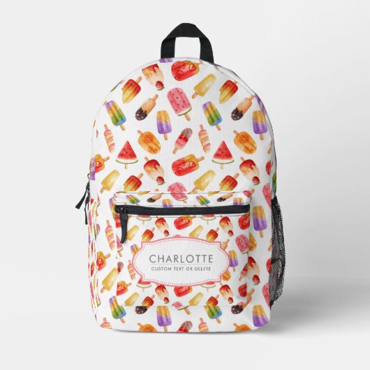 Personalisiertes Watercolor Sommerpopulationsmuste Bedruckter Rucksack (Vorderseite)