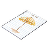 Personalisiertes Watercolor Umbrett Notebook Notizblock (Linke Seite)