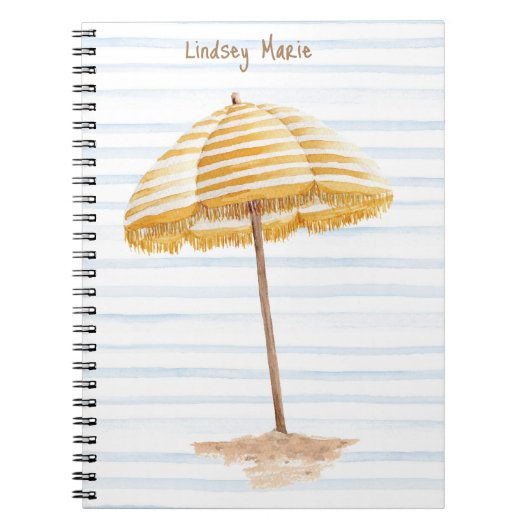 Personalisiertes Watercolor Umbrett Notebook Notizblock (Vorderseite)