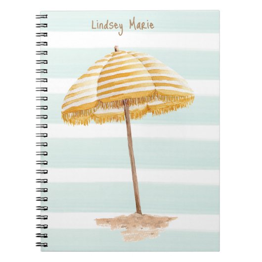 Personalisiertes Watercolor Umbrett Notebook Notizblock (Vorderseite)