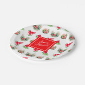 Personalisiertes Watermelon Sommer-Party Pappteller (Schrägansicht)