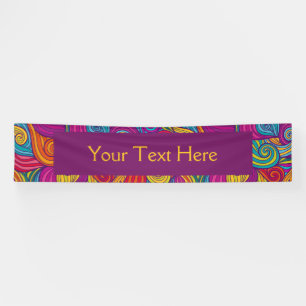 Personalisiertes Wavy Strip Wirbel Muster Banner