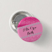 Personalisiertes Wedding Bridemaid tue ich Button (Vorne & Hinten)