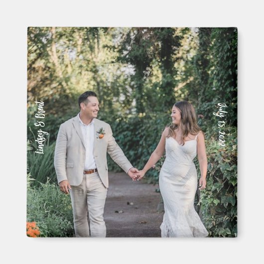 PERSONALISIERTES WEDING-Magnet Magnet (Vorne)