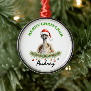 Personalisiertes Weihnachten Aussie-Tiere Emu Ornament Aus Metall