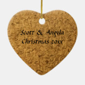 Personalisiertes Weihnachten der Lilien-| Keramik Ornament (Hinten)