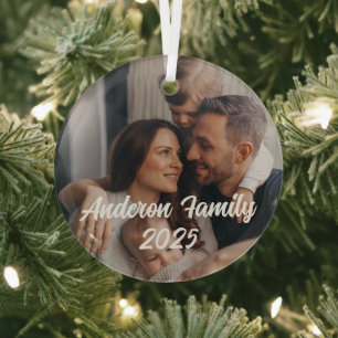 Personalisiertes Weihnachten Familie Benutzerdefin Ornament Aus Glas