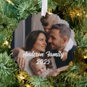 Personalisiertes Weihnachten Familie Benutzerdefin Ornament Karte